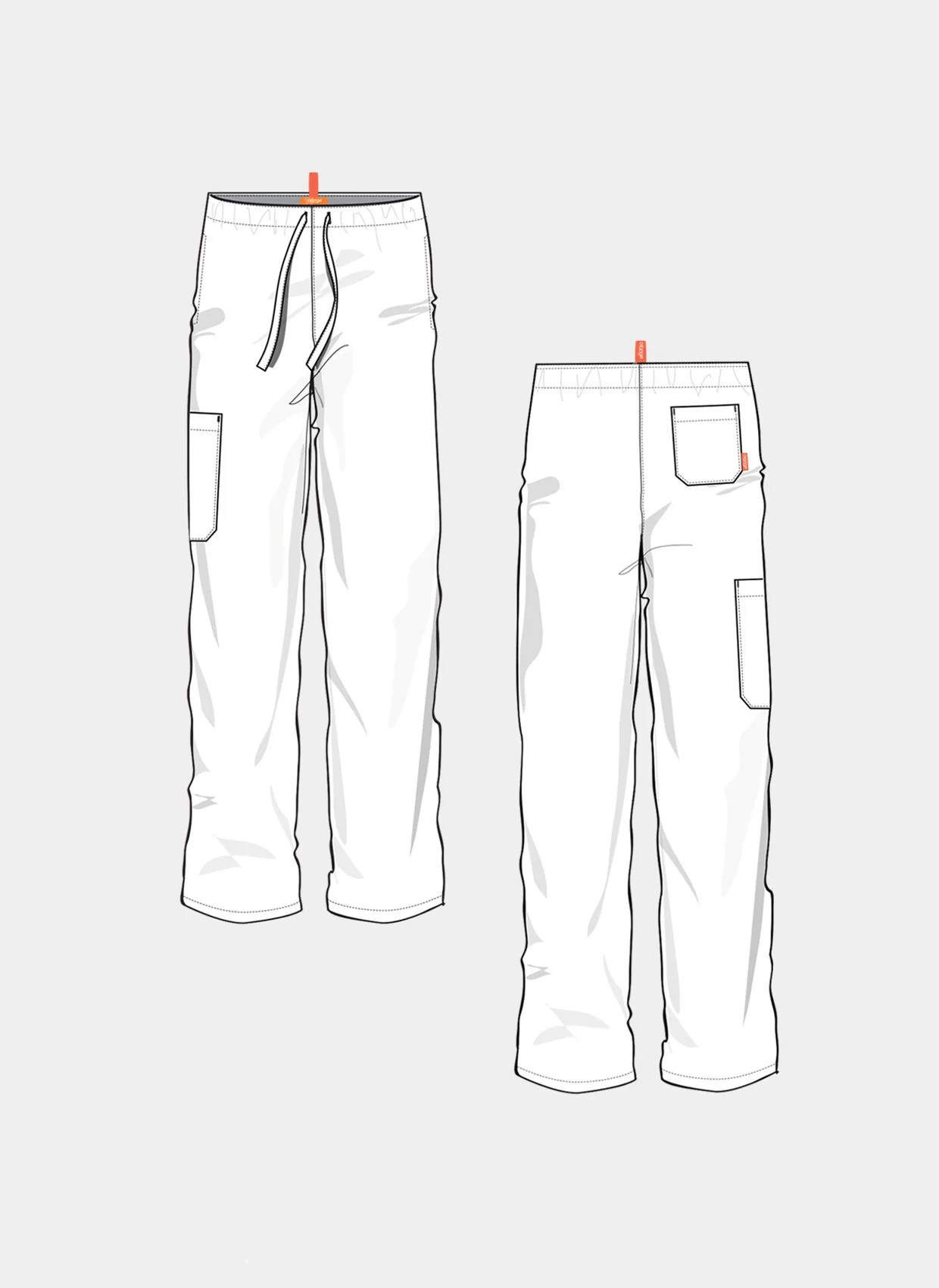 Orange Standard Unisex Huntington Scrub Trousers - Royal - Image 3